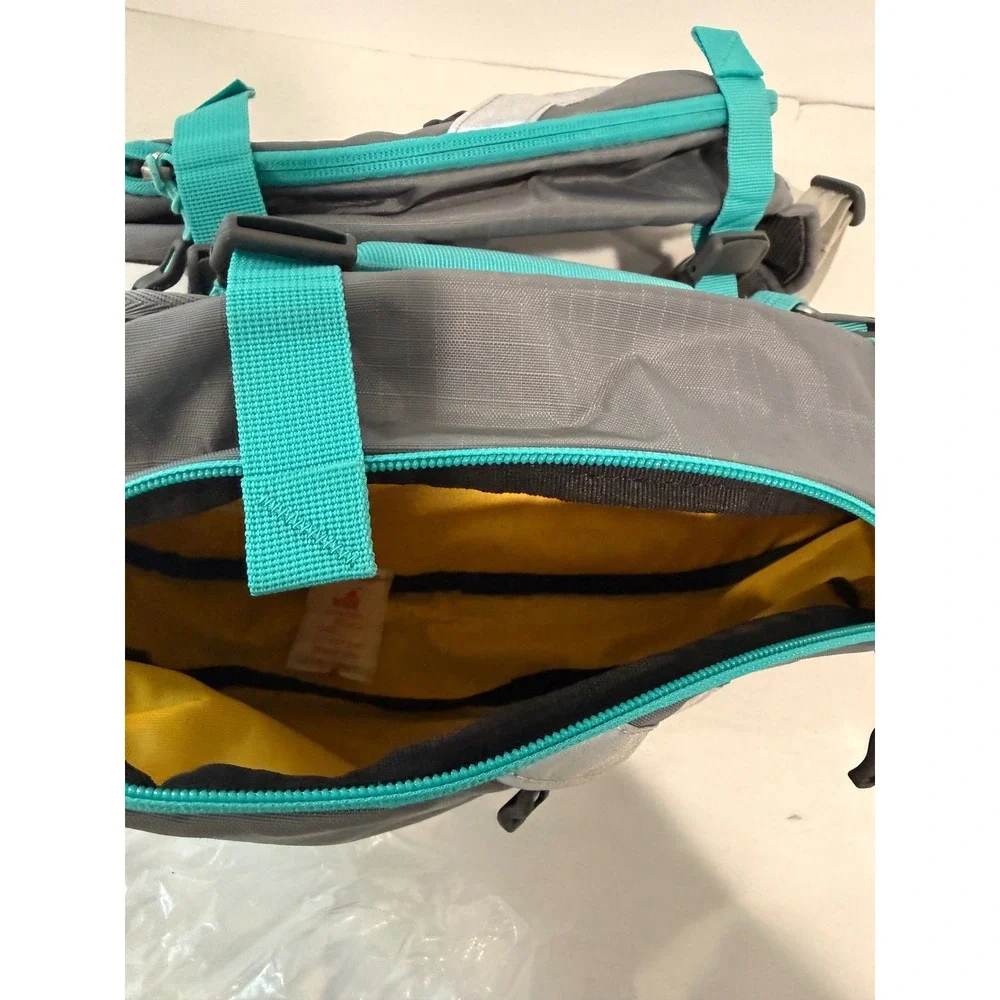 Mountainsmith K9 Pack Dog Backpack Harness Grey Teal Hiking Camping Gear Medium